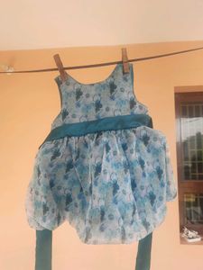 Green Kids Baby Party Wear Dress