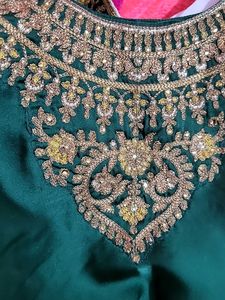 Emerald Green Embroidered Kurta