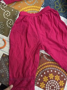 Girls' Embroidered Top &amp; Bottom Set