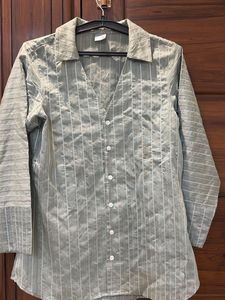 Elegant Striped Button-Up Top