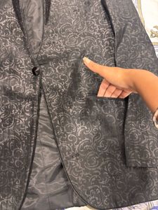 Elegant Black Brocade Jacket