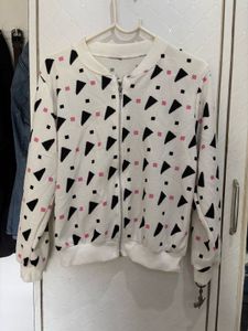 Geometric Print Bomber Jacket