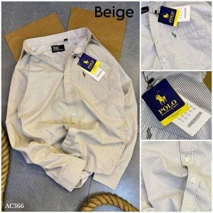 Men's Polo Striped Button-Down Shirt