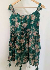 Festive Wear Green Floral Kurta Set