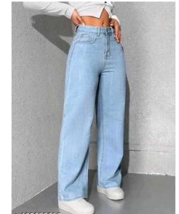 Zara Light-Wash Wide-Leg Jeans
