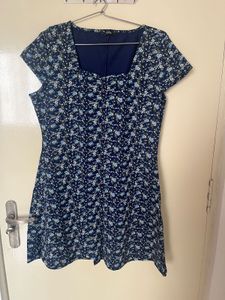 New yousta Navy Blue Floral Mini Dress