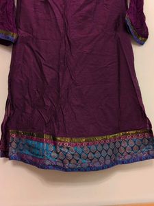 Purple/megenta festive Embroidered Kurta