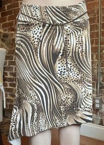 Wild Print Asymmetrical Skirt