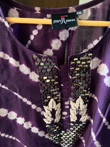 Purple Tie-Dye Kurta
