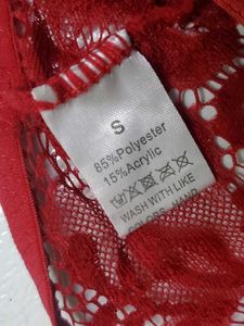 Red Lace Sexy Brief Panty