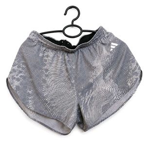 Adidas Grey Patterned Running Shorts