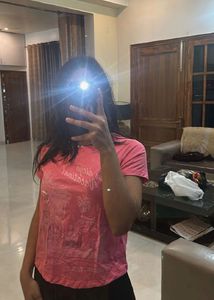 Pink Graphic Print T-Shirt