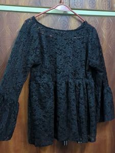 Elegant Black Lace Top