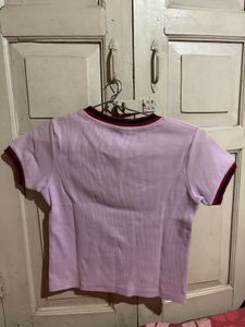 Cute Lavender Smiley Heart T-Shirt