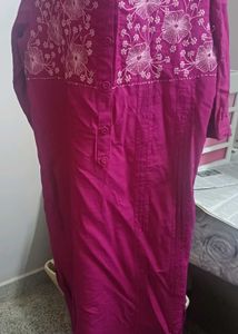 Embroidered dark Pink Kurta