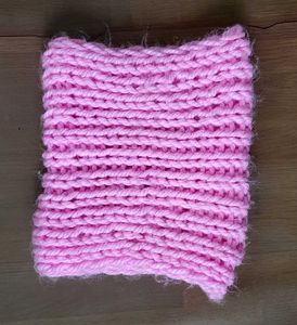 Handmade Pink Knitted Scarf