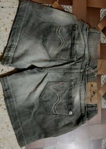 Gray Denim Shorts