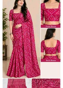 Sarees with matching  stitched blouses