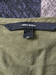 Olive Green Wrap Top with Belt