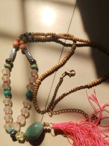 Boho Beaded Tassel Necklace
