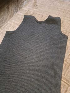 Gray Ribbed Tank Top tharmal
