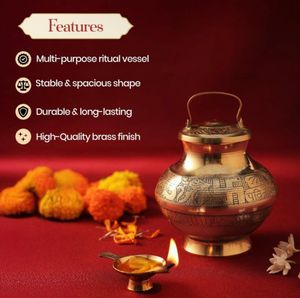 Antique Brass Gangajal Lota