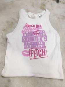 H&amp;M Queen Bee "Fetch" Graphic Tank Top LR-43