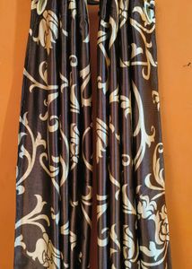 DISCOUNT:3 Pcs FLORAL PRINT SILK CURTAINS