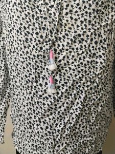 Chic Black &amp; White Print Tunic Top