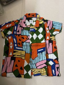Vibrant Abstract Print Short Sleeve Shirt