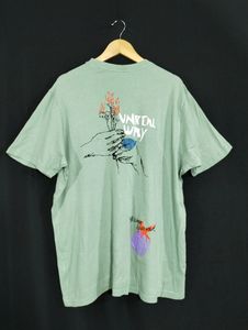 Altheory Green Printed Round Neck T-Shirt (Men)