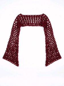 Red Crochet Bolero Shrug
