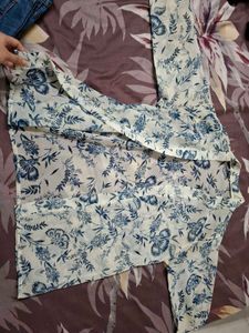 Floral Print Chiffon Kimono Shrug