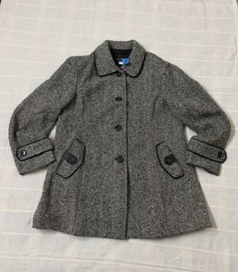 Herringbone Tweed Coat