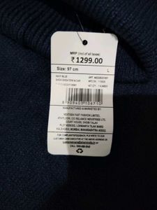 Navy Blue Button Detail Sweater