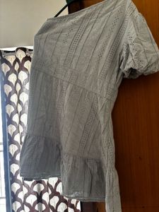 Chic Eyelet Ruffled Top
