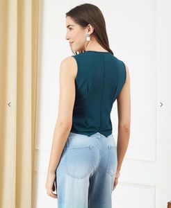 Sleeveless Teal Vest