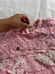 Pink Lace Tulle Dress