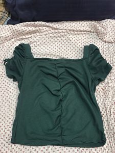 Stylish Ruched Square Neck Top