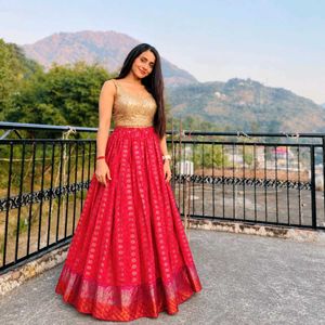 Vibrant Pink Ethnic Skirt only