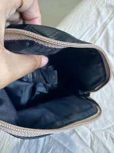 Estee lauder small Black Croc pouch