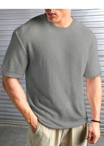 Men's Grey Waffle Knit T-Shirt