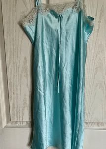 Satin Lace Trim Nightgown