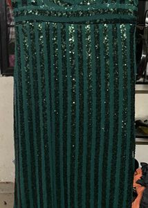 Sparkling Emerald Green Sequin Gown