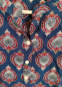 Printed Blue Kurta