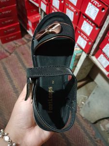Cute Black Bow Sandals