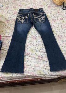 Blue Wash Flare Jeans