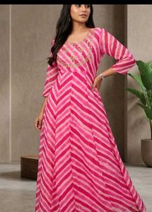 Beautiful Pink flared gown