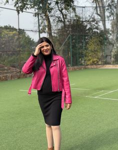 Hot Pink Faux Leather Jacket – Lefties