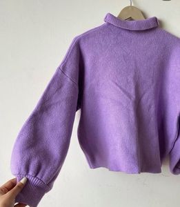 Cozy Lavender Knit Sweater